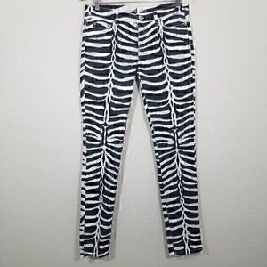 Michael Kors Zebra Print Animal Print Stretch Skinny Jeans Size 6